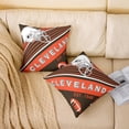 thumbnail image 2 of Set of 2 Football Throw Pillow Covers 18x18 Inch, Boy Football Fans Pillow Covers for Adults, Sports Themed Orange Brown Cushion Covers, Ball Game Reversible Decorative Pillow Covers, 2 of 5