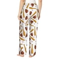 thumbnail image 3 of Naloa Baseball Sport Print Women’s Ultra-Soft Comfy Pajama Lounge Pants with Pockets & Drawstring, 3 of 8