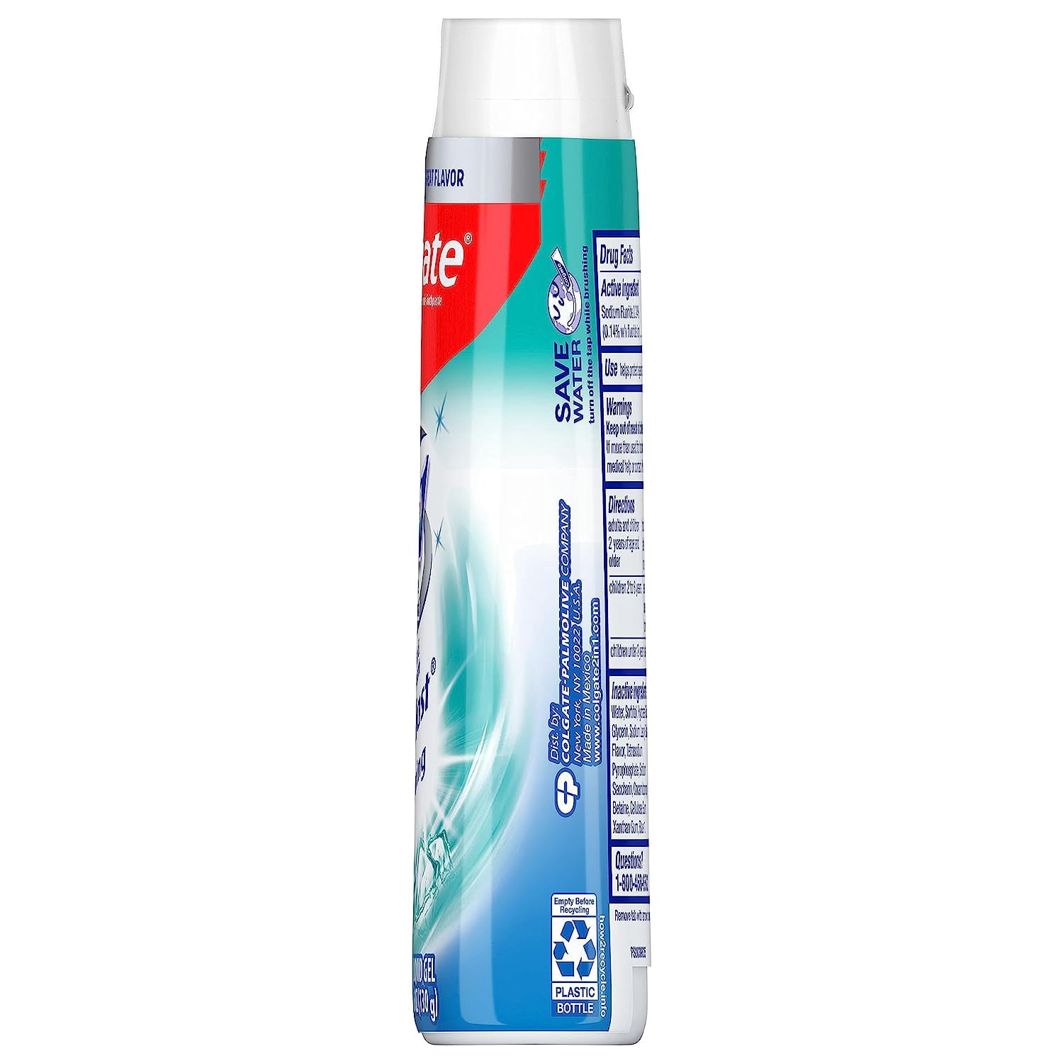 Colgate 2-in-1 Whitening Toothpaste Gel and Mouthwash, Icy Blast - 4.6 oz - 3 Pack