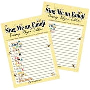 Distinctivs Yellow Bee Baby Shower Emoji Party Game Cards, 20 Pack