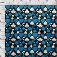 thumbnail image 3 of oneOone Cotton Silk Medium Blue Fabric Poker Card Dress Material Fabric Print Fabric By The Yard 42 Inch Wide, 3 of 4
