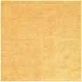 thumbnail image 3 of Unique Loom Davos Shag Collection Area Rug - Solid (3' 3" Square Sun Yellow), 3 of 7