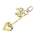 thumbnail image 5 of Unique Bargains 1 Pc Handbag Charms Keychains Fashion Heart Bow Bag Accessories Gold Tone, 5 of 5