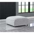 thumbnail image 3 of Meridian Furniture Miramar Grey Durable Linen Textured Ottoman, 3 of 11