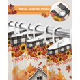 thumbnail image 5 of Fall Shower Curtain Sunflower Pumpkin Bathroom Curtains with Hooks, Waterproof Fabric Maple Leaf Black Plaid Linen Thanksgiving Bath Shower Curtains Set for Bathroom Bathtubs Decor 72x72 Inch, 5 of 7
