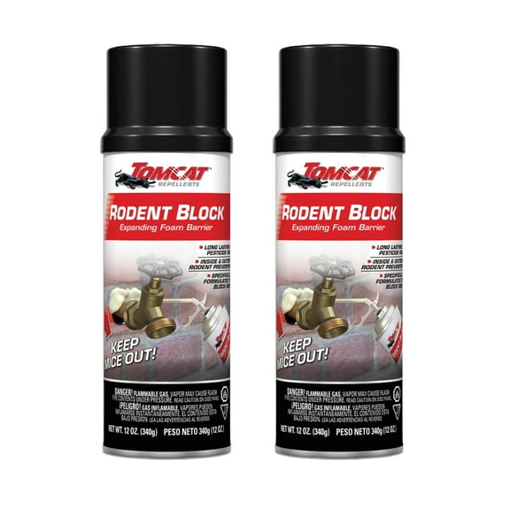 Tomcat Rodent Block Expanding Foam Barrier 12 oz., 2-Pack