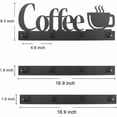 thumbnail image 2 of Coffee Mug Wall Rack, Coffee Cup Holder Wall Mounted with 12 Heavy Duty Hooks and Metal Coffee Sign, Rustproof Tea Cup Hanger Display D r for Coffee Bar, Kitchen, Office, 2 of 6