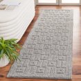 thumbnail image 2 of SAFAVIEH Natura Leslie Geometric Runner Rug, Gray, 2'3" x 8', 2 of 7