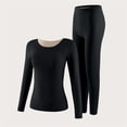 thumbnail image 2 of Women Elastic Thermal Inner Wear Thermal Underwear Warm Elastic Tops Pants Sets, 2 of 5