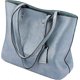 thumbnail image 1 of Womens Soft PU Leather Handbags Large Capacity Retro Vintage Top-Handle Casual Tote Shoulder Bags, Tote Bag Handbags for Women (Blue), 1 of 5