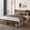 Black, variant on Full Bed Frame with Wingback Headboard, Lofka Upholstered Platform Bed with Modern Headboard, Wooden Slats, Noise-Free, No Box Spring Needed, White