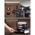 thumbnail image 4 of Belgian Waffle Maker, Classic Rotating Waffle Iron with Nonstick Plates, Removable Drip Tray and Cool Touch Handles, Double Flip Waffle, Rotating Bel, 4 of 6