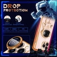 thumbnail image 5 of for iPhone 13 Pro Case Astronaut Cute Girls Women Girly Unique Phone Cases with Hidden Stand Kickstand 6D Design with Camera Lens Protector Cover for iPhone 13Pro 6.1'', 5 of 11