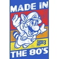 thumbnail image 2 of Men's Nintendo Raccoon Mario Made in the 80's Graphic Tee Royal Blue Heather Small, 2 of 5