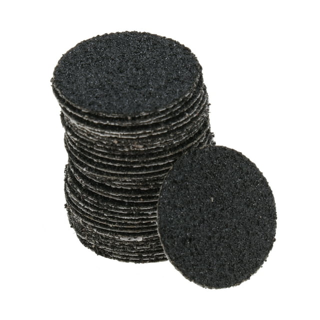 Hojas de lijado de gancho y lazo Unique Bargains 25x25mm negras de grano 60 para un pulido y molienda eficientes en la fabricación y reparación de automóviles y procesamiento de metales