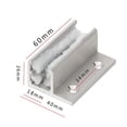 thumbnail image 5 of 2pcs F-type Glass Sliding Door Holder, Automatic Door Swing Stop, Sliding Door U-shaped Sequencer, 5 of 5