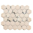 thumbnail image 3 of The Tile Life Agate Sapphire Glossy Porcelain Hexagon Mosaic Wall Tile, 4 x 4 in, 1-Piece Sample, 3 of 14