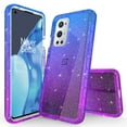 thumbnail image 1 of OnePlus 9 Pro 5G Case, Rosebono Hybrid Glitter Sparkle Transparent Colorful Gradient TPU Cover Case For OnePlus 9 Pro 5G (Blue/Purple), 1 of 4