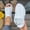 White, variant on Women's Platform Sandals, Breathable Knit Open-Toe Slip-On Shoes, Comfortable Wide Width Casual Dress Sandals for Daily Walk Summer, Black/White/Beige