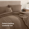 thumbnail image 4 of Amberspace 7-piece Bed in a Bag Comforter Set with Sheets,Deep Brown,Queen, 4 of 8