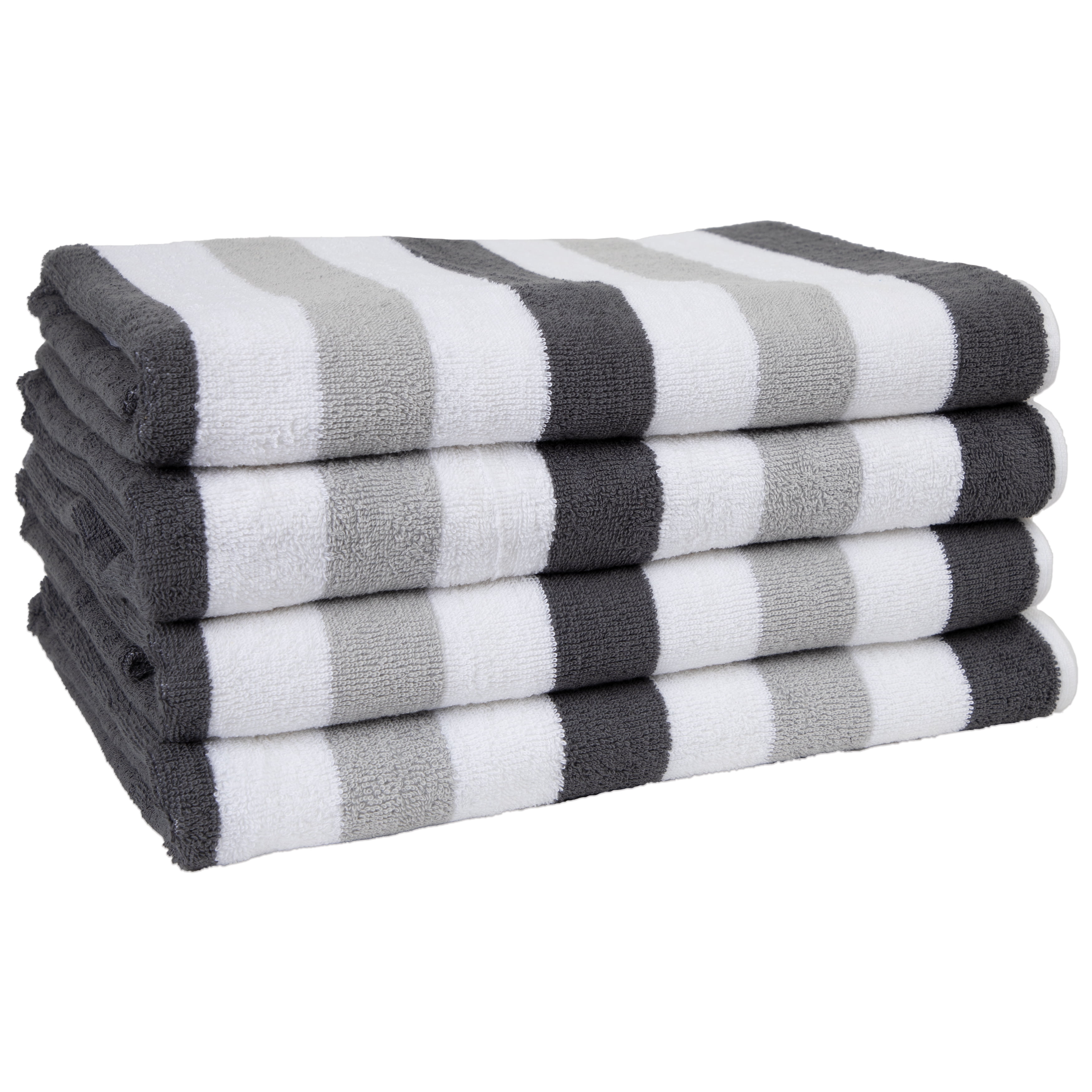 Arkwright Cabo Cabana Beach Towels, Pack of 4 Striped Oversized 30x70 Soft  Cotton Towels - Walmart.com
