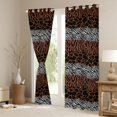 thumbnail image 3 of jejeloiu Zebra Graffiti Print Blackout Curtains Set of 2 (52x84 Each),Jungle Animal Window Curtains,Gray Brown Curtains and Drapes For Girls Kids,Ultra Soft Home Decor, 3 of 6