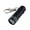 black, variant on Mini Compact 3 LED Aluminum Flashlight With Keychain Clip Waterproof Mini Torch For Outdoor Camping Hiking Emergency Use
