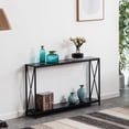 thumbnail image 3 of Zimtown Console Table Sofa Table with Storage Shelf, Narrow Long Entryway Table Side Table for Living Room, Hallway, Bedroom, Foyer, Black, 3 of 11