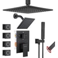 thumbnail image 3 of Shower Faucet Set Matte  Shower System Four Modes Shower Faucet with in Handheld Ceiling Mount Inch Shower Head with Inch Shower Head   Dual Modes Body Jets, 3 of 6