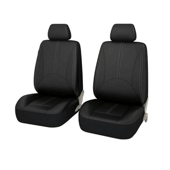 PU Leather Car Seat Covers, Washable Front Rear Seat Covers, Classic Waterproof Protector for Vehicles Suvs Car Accessories Black 4pcs