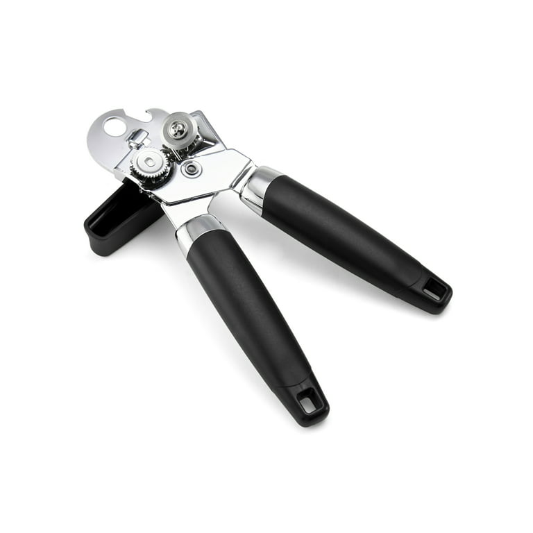 Can Opener, Black, Plastic/Stainless Steel, Crank Handle, Swing-A