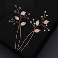 thumbnail image 3 of KALLORY 2Ud U Shaped Hair Stick En Aleación Con Ligero Para Fiesta Y Eventos, 3 of 7