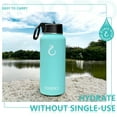 thumbnail image 5 of Opard Stainless Steel Water Bottle, 32 oz Vacuum Insulated Double Walled Leak Proof Sports Water Bottle with Straw for Gym Travel Camping Mint, 5 of 6