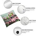 thumbnail image 4 of Nawypu  Buffalo Easter Egg Truck Lumbar Pillow Cover Spring Farmhouse Decorations Colorful Eggs Holiday Decor Throw Cushion Case for Home Couch &nbsp;2pc, 4 of 6