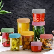 24PCS Mason Jar Lids - Colored Plastic Mason Lids Regular Mouth, Leak Proof Canning Covers with Silicone Rings for Ball, Kerr and More, Reusable Can Tops Caps Covers for Jars