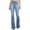 Light blue, variant on Wide Leg Jeans for Women High Rise Flare-Leg Pants Solid Dark Blue L