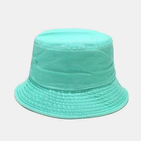 WCJM Bucket Hats Polyester Fisherman'S Hat Mint Green Bucket Hats One Size