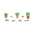 thumbnail image 2 of Prime, Marcus 24x11 White Modern Wood Framed Museum Art Print Titled - Aloe You Very Much, 2 of 4