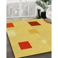 thumbnail image 2 of Ahgly Company Indoor Round Patterned Neon Orange Area Rugs, 5' Round, 2 of 6