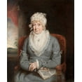 thumbnail image 2 of America or England, 19th Century 26x31 Gold Ornate Wood Framed with Double Matting Museum Art Print Titled - Portrait of a Woman Mrs Ann Hivlyn, 2 of 4