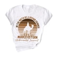 thumbnail image 4 of Camiseta para mujer Tops de verano Trajes simples Mujer Camiseta clásica de moda con cuello redondo para viajar en la playa S, 4 of 8