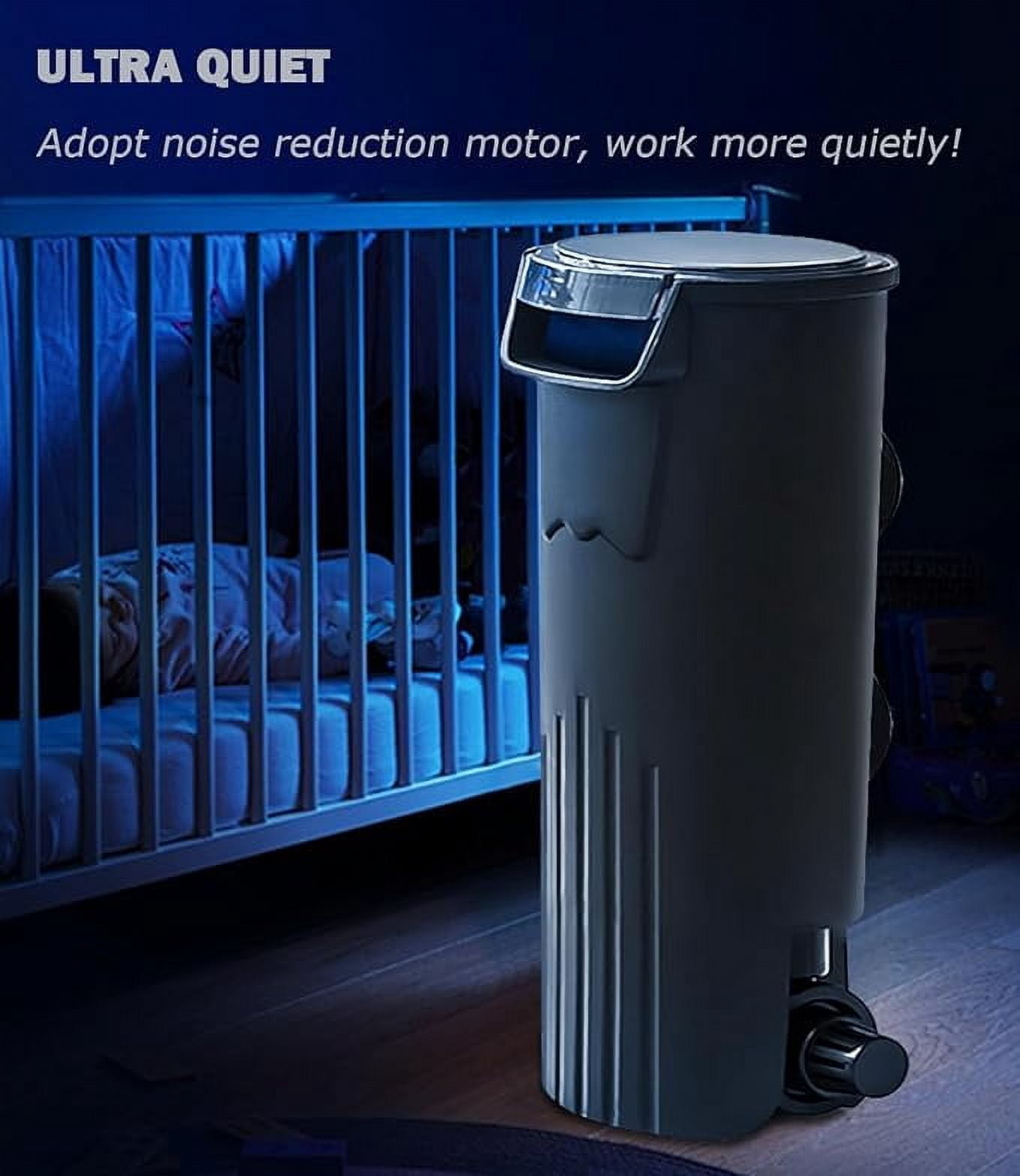 Upgraded Turtle Tank Filter, Aquarium Internal Filter Fish Tank Filter for 5 to 40 Gallons (Approx. 15.7 Liters) Ultra Silent Fast High Efficiency Filtration Waterfall Filter (Filter)