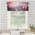 thumbnail image 3 of Japanese Cherry Blossom Kitchen Valance Curtain Rod Pocket Spring Pink Floral Romantic Scenery Window Treatment Valance Curtains for Bathroom 54 by 18 in, 1 Panel, 3 of 6