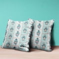 thumbnail image 5 of Amrita Sen Designs  26 x 26 in. Hamsa Hand Paisley Duo Broadcloth Indoor & Outdoor Blown & Closed Pillow - White, Green & Red, 5 of 5