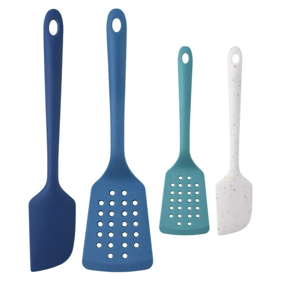 Cook with Color Silicone Kitchen Utensils 4 Piece Set, Spoons & Spatulas