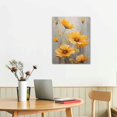 thumbnail image 2 of Abstract Flower Blossoms Yellow Canvas Wall Art Picture 16x20in for Living Room Bedroom White, 2 of 3