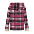 thumbnail image 4 of Tdoqot Womens Plaid Fleece Jackets with Hood- Casual Loose Fit Fashion Full Zip Fall Boyfriend Outwear Purple Size S-2XL, 4 of 7