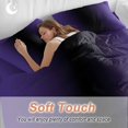 thumbnail image 5 of Purple Black Ombre Duvet Cover Set, Gradient Contemporary Abstract Art Soft Duvet Cover Full Size Bedding Set 4 Pieces, 1 Quiltcover and 2 Pillowcases with Zipper, 1 Bed Sheet for All Seasons, 5 of 9