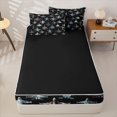 thumbnail image 4 of Erosebridal Dark Tone Warplane Pattern Zipper Twin Comforter Sets with Fitted Sheet and 2 Pillowcases,Sleek Jet Print Zipper Bedding Set,Black Grey Khaki,Black Reversible, 4 of 6