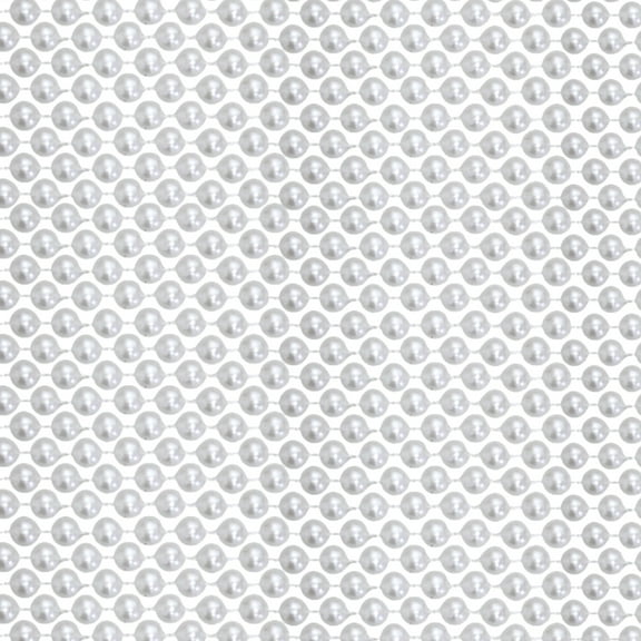 48" 10mm Round Pearl White Mardi Gras Beads - Dozen (12 Necklaces)